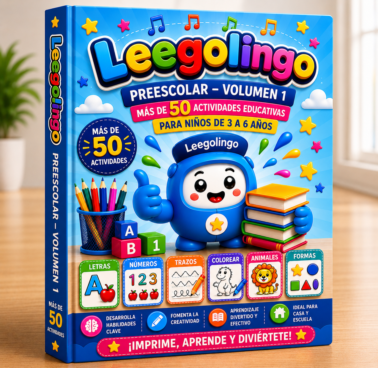 Leegolingo Preescolar – Volumen 1 | Más de 50 Actividades Educativas para Niños de 3 a 6 Años